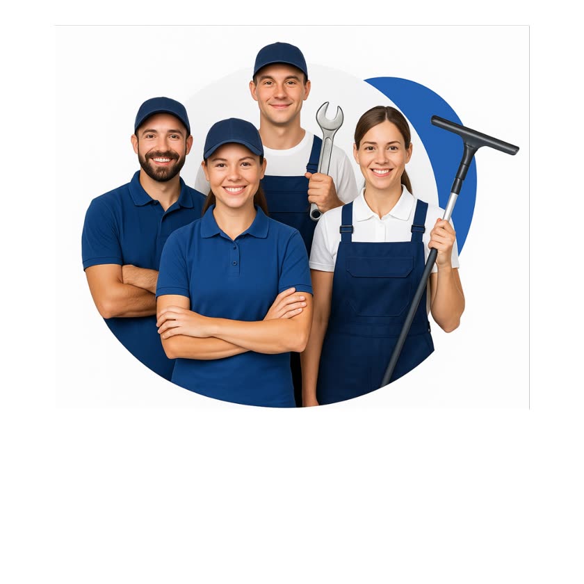 Equipe de profissionais da Prime Service trabalhando
