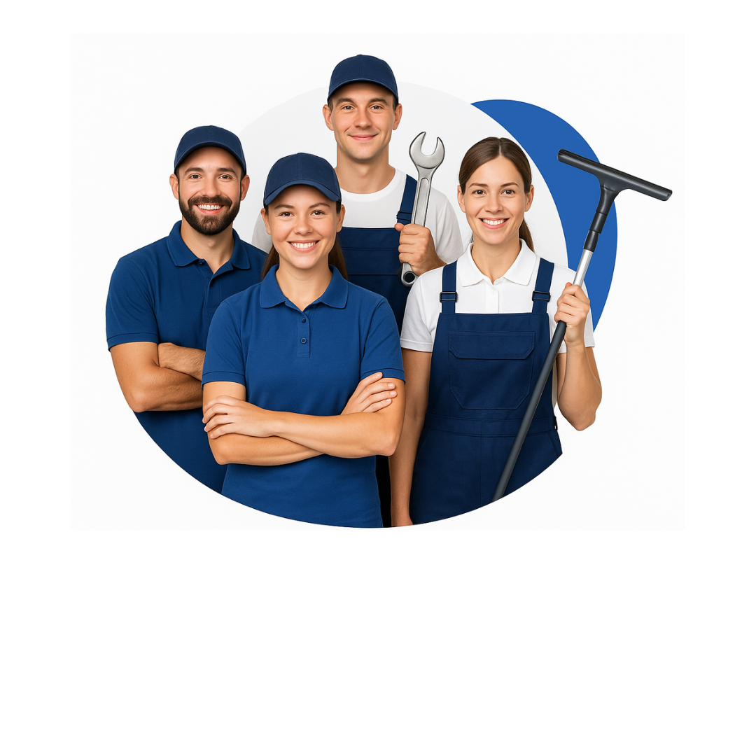 Equipe de profissionais da Prime Service trabalhando